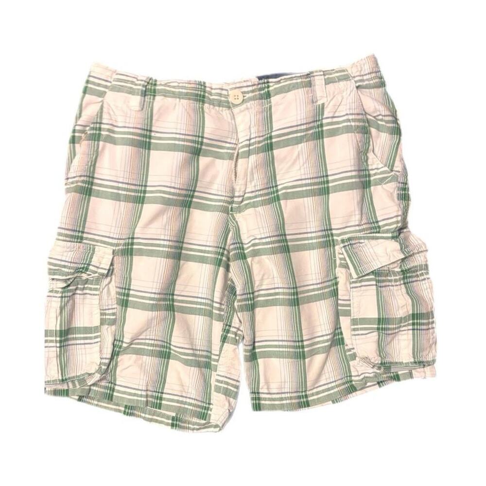 Aeropostale green plaid cargo shorts
